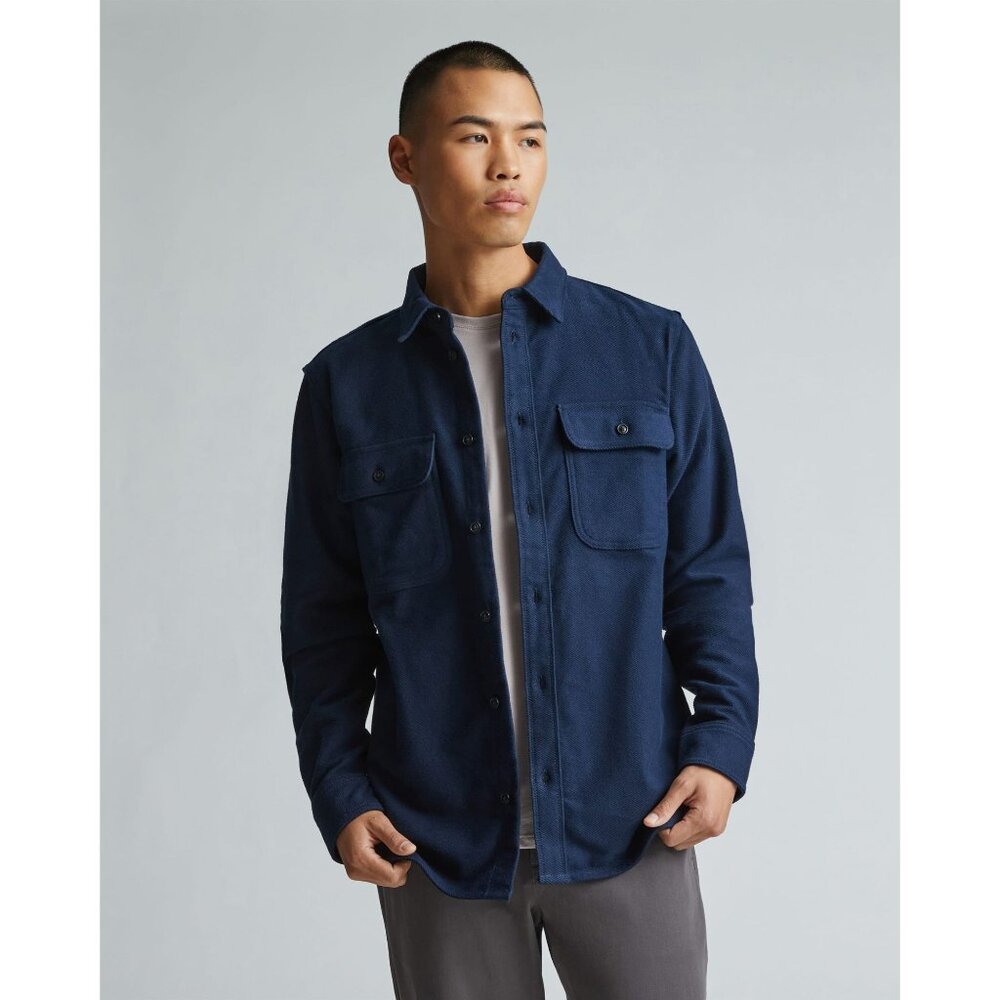Everlane Mens The Heavyweight Overshirt | Uniform Deep Navy Blue S